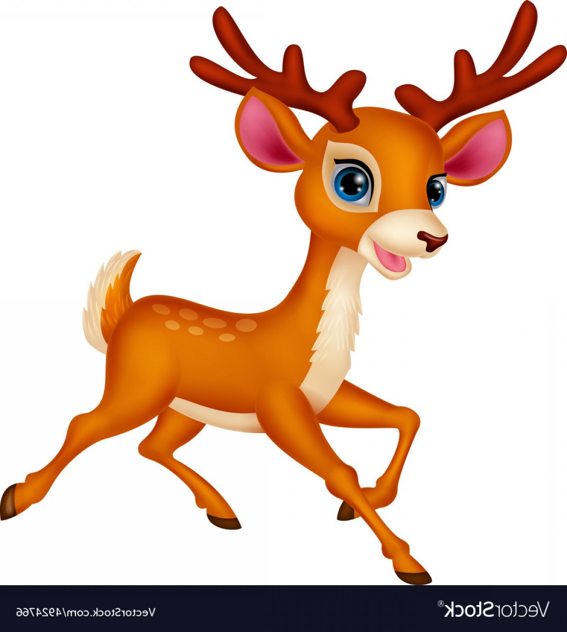 1164x1296 Cute Deer Cartoon Running Vector Sohadacouri