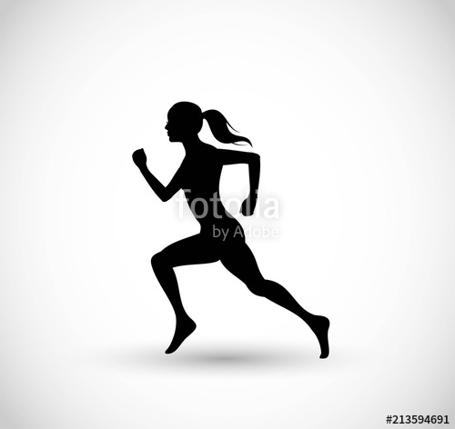 500x472 Woman Running Vector Stock Image And Royalty Free Vector Files On