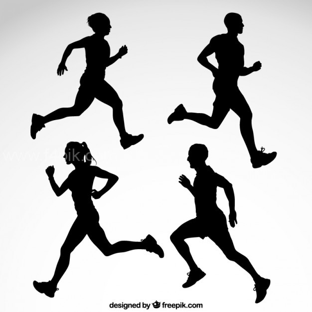 626x626 Vector ] Runner Silhouettes Free Download