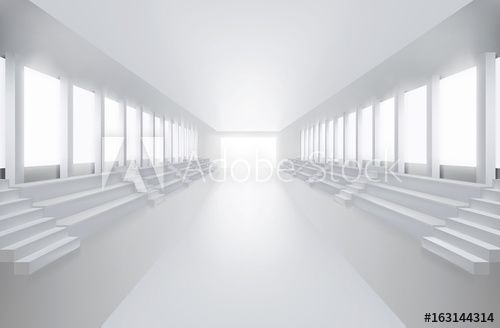 500x328 Empty Fashion Runway. Vector Illustration.
