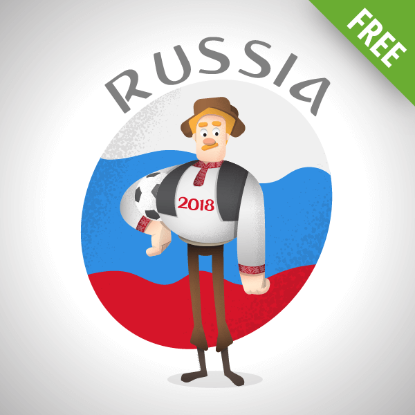 600x600 Russia World Cup Vector Characters