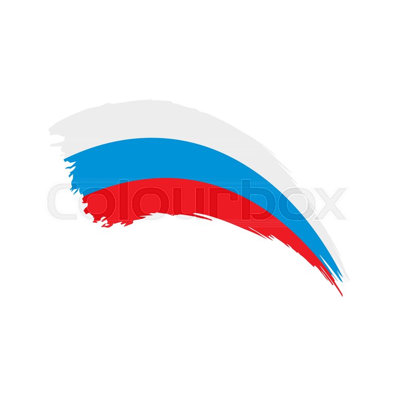 800x800 Russia Flag, Vector Illustration On A White Background Stock