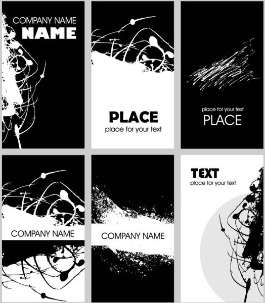 524x600 Black And White Rust Card Design Template Vector 2 Free Vector In