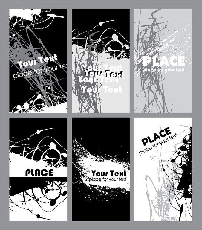 676x769 Free Black And White Rust Card Design Template Vector 1 Psd Files