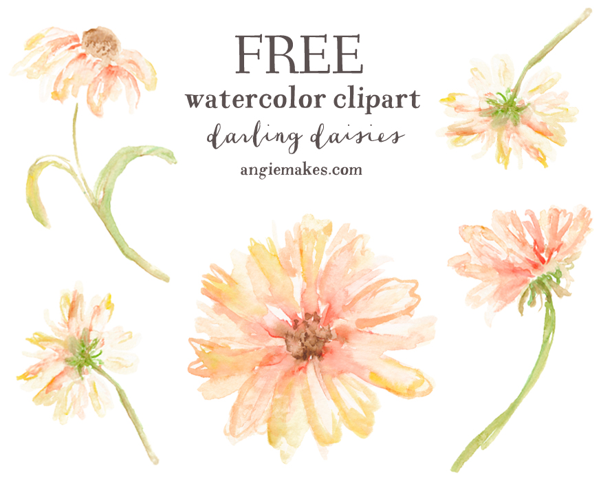 890x715 Rustic Clipart Watercolor Flower