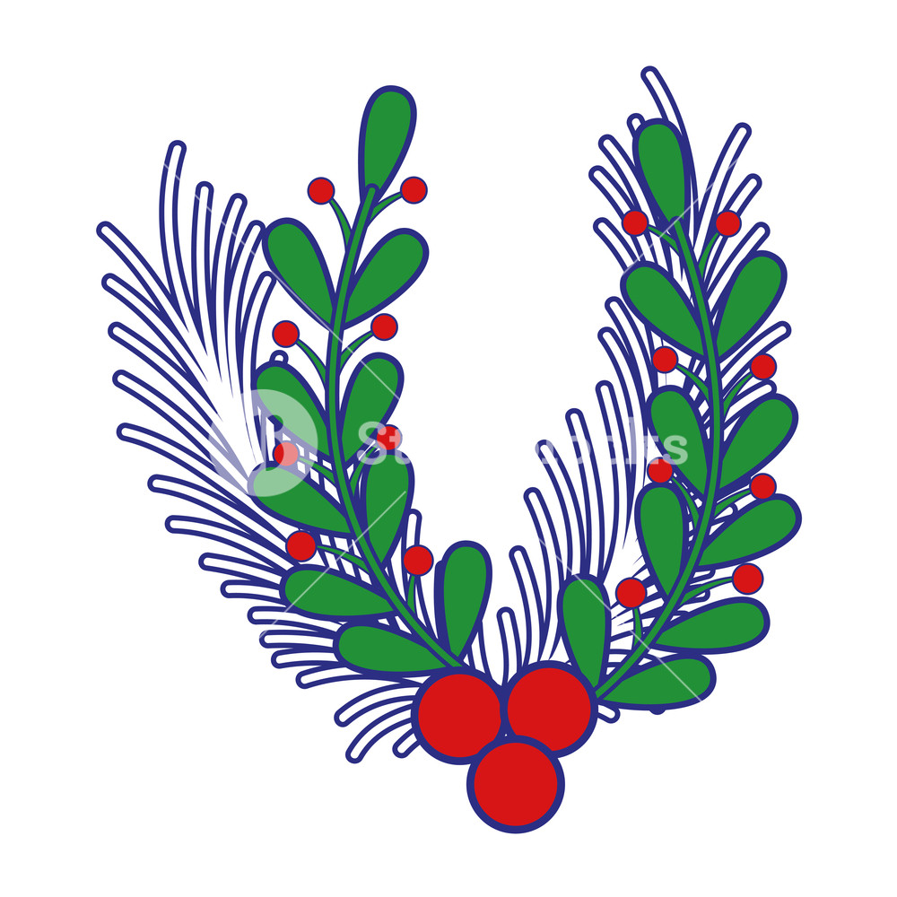 1000x1000 Full Color Rustic Branches Leaves With Natural Flowers Vector