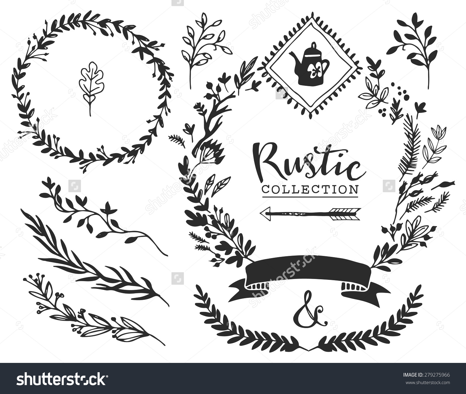 1500x1267 Rustic Clipart Element