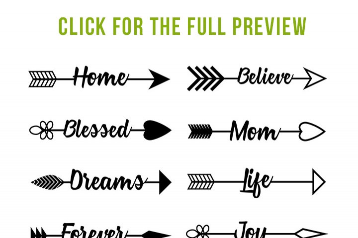 720x479 16 Arrow Words Clipart, Rustic Arrows Clipart, Arrow Svgs, Wedding