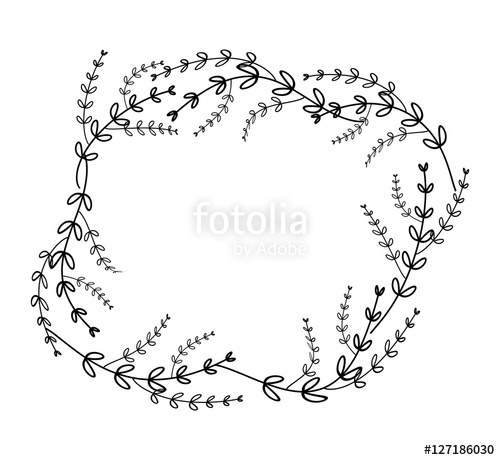 500x460 Rustic Frame, Corner Decoration Vector Stock Image And Royalty