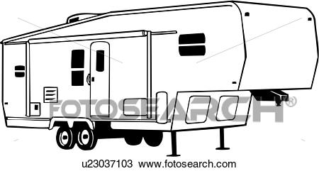 450x241 Camper Clipart Vector ~ Frames ~ Illustrations ~ Hd Images ~ Photo
