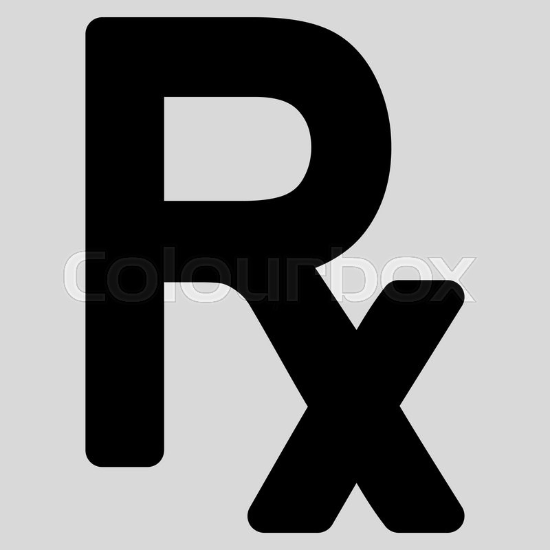 800x800 Prescription Symbol Vector Icon. Style Is Flat Symbol, Black Color