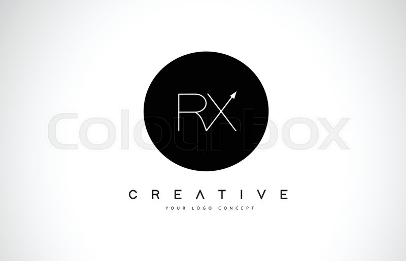 800x515 Rx R X Logo Design With Black And White Creative Icon Text Letter