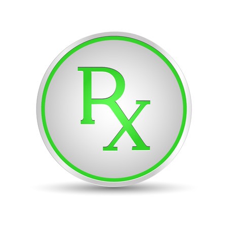 450x450 Vector Of Rx Symbol On Rounded Button.