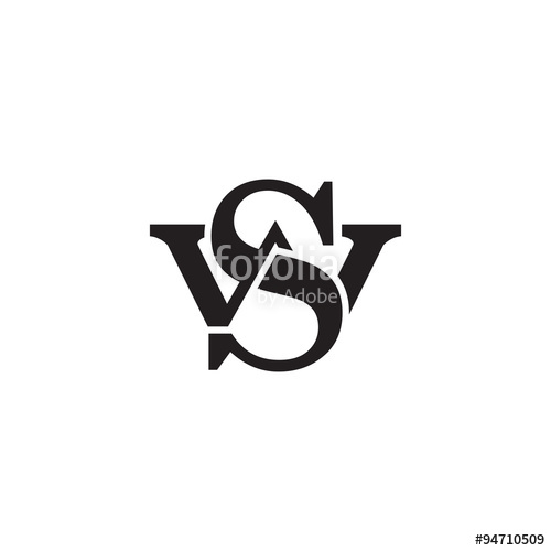 500x500 Letter W And S Monogram Logo Stock Image And Royalty Free Vector