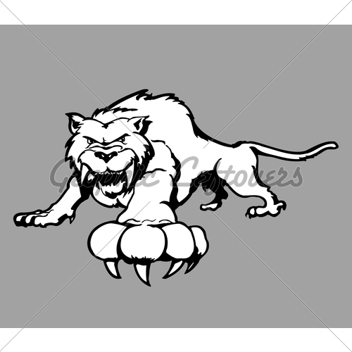 500x500 Saber Toothed Tiger. Vector Gl Stock Images