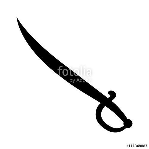 500x500 Saber Sword Or Blade Flat Icon For Games And Websites Stock Image