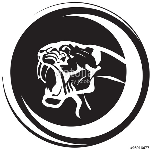 500x500 Vector Saber Tooth Tiger Stock Image And Royalty Free Vector