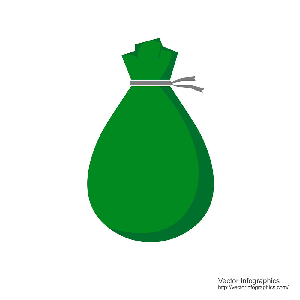 1000x1000 Sack With Treasures Free Download Vector Image