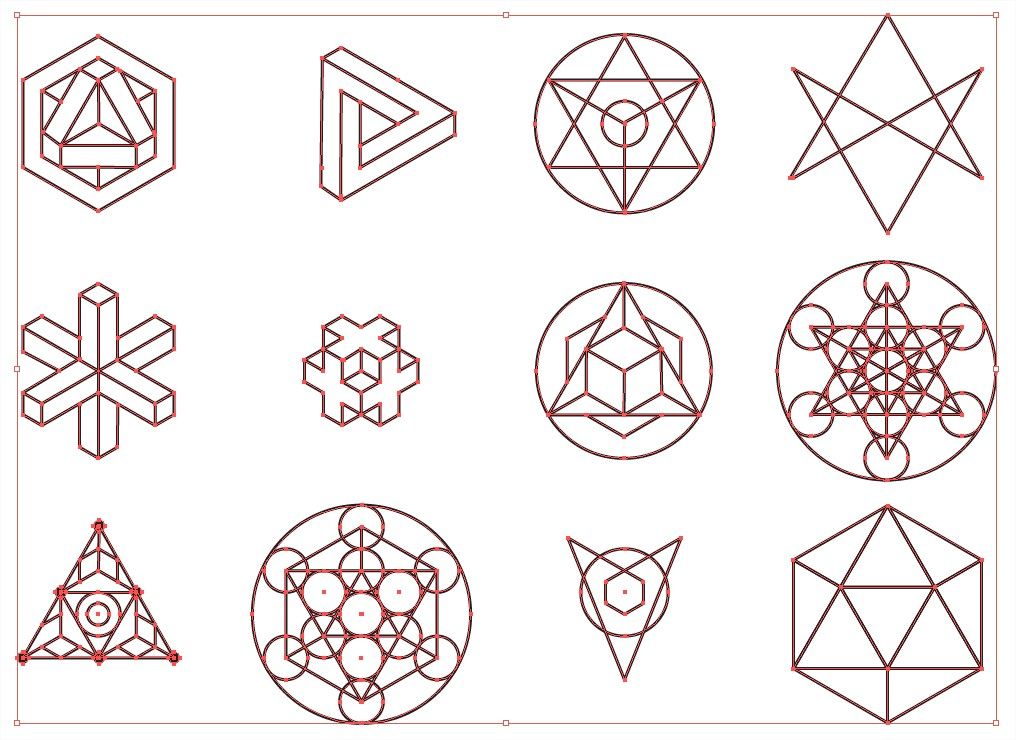 1016x740 Sacred Geometry Vector Pack For Adobe Illustrator Graphic Design
