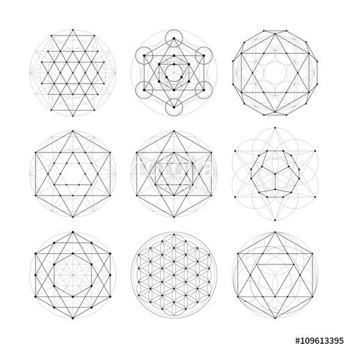 500x500 Sacred Geometry. Numerology Astrology Signs And Symbols Stock