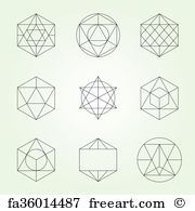 180x195 Free Art Print Of Sacred Geometry Vector Design Elements. Alchemy