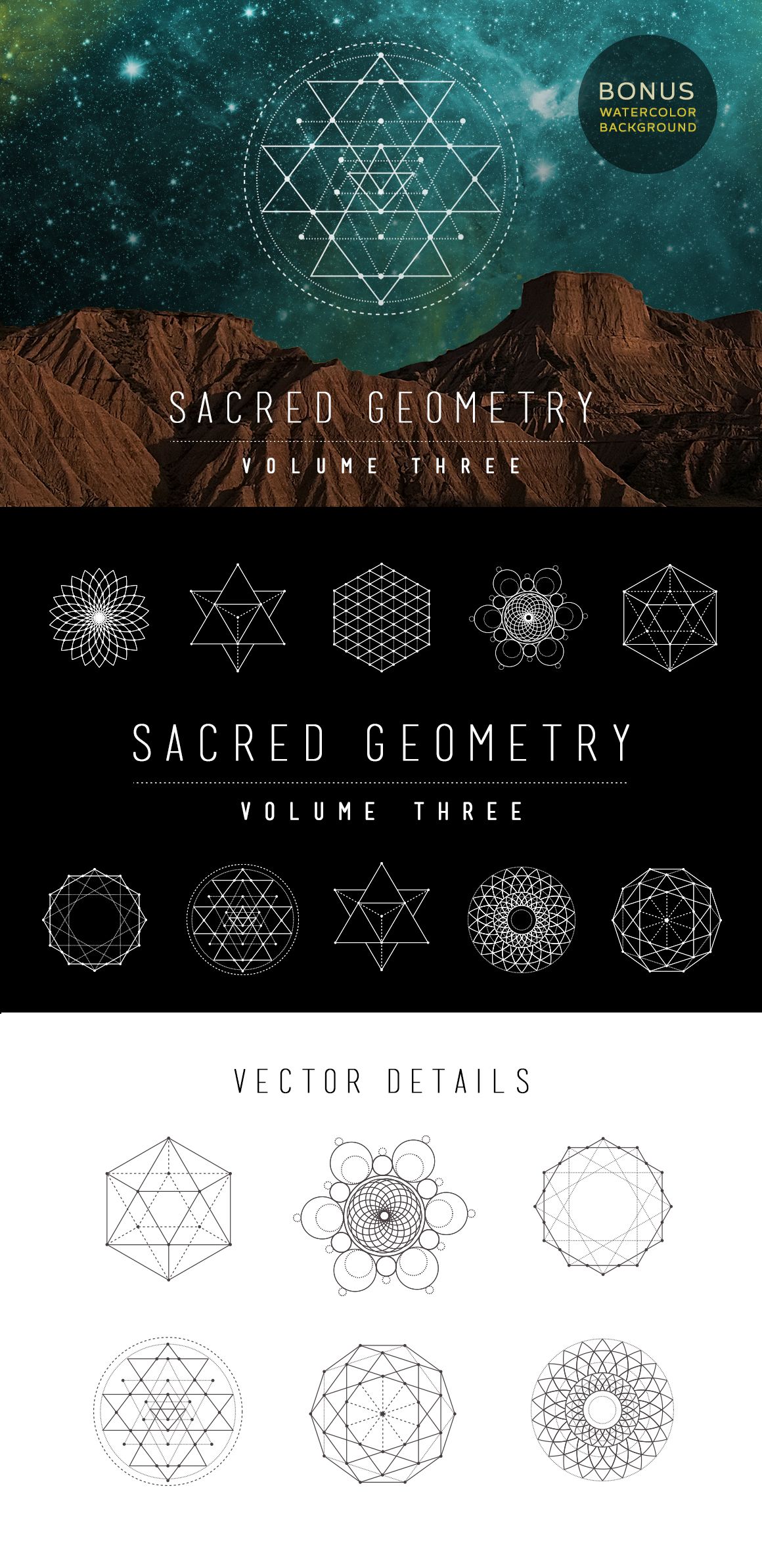 1160x2388 Sacred Geometry Vector Set Vol. 3 Tattoo And Drawing Tattoos