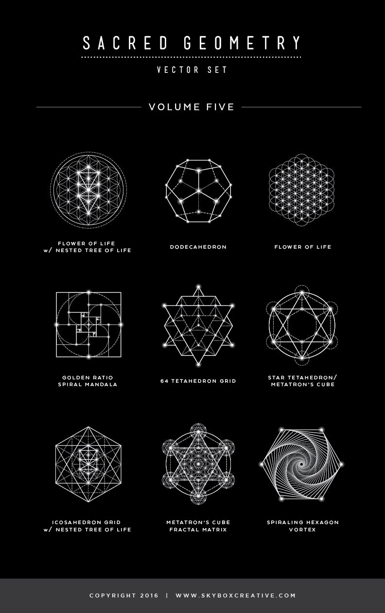 792x1262 Sacred Geometry Vector Set Vol. 5
