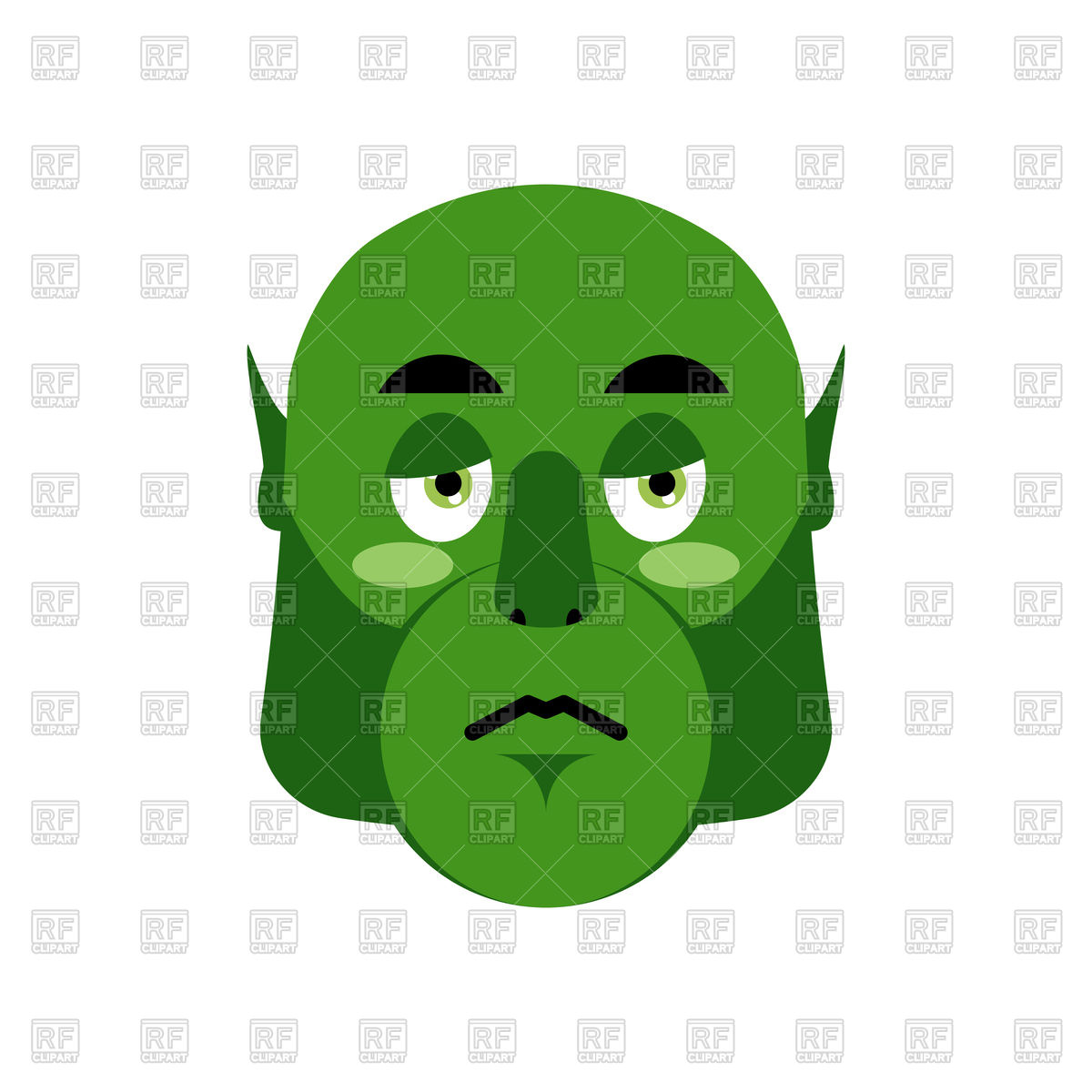1200x1200 Ogre Sad Emoji Vector Image Vector Artwork Of Icons And Emblems
