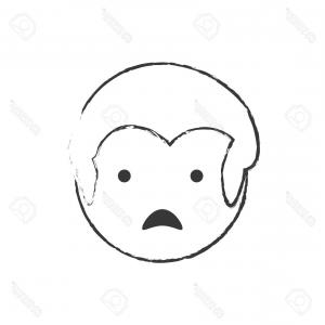 300x300 Photostock Vector Sketch Man Male Sad Face Vector Illustration Eps