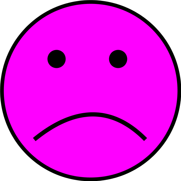 600x600 Sad Face Vector Clip Art Image