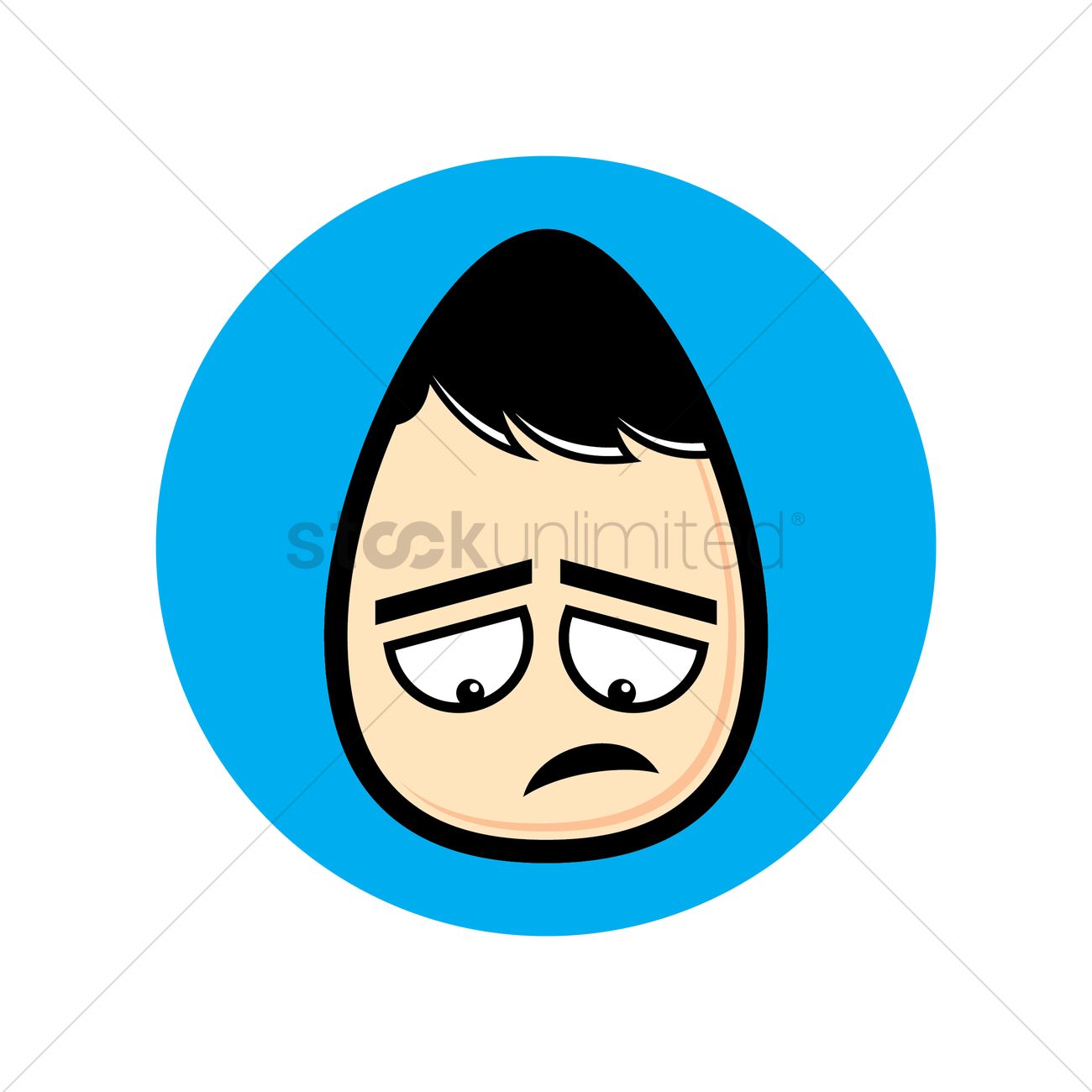 1300x1300 Easter Egg Sad Face Vector Image