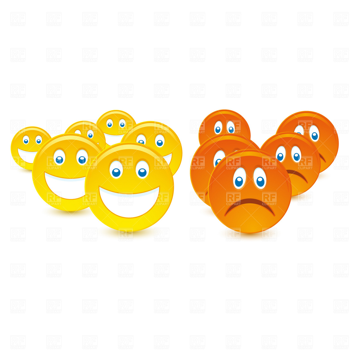 1200x1200 Smiley And Sad Face Vector Image Vector Artwork Of Icons And