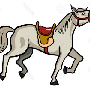 300x300 Photostock Vector Gray Horse With Saddle Vector Image Lazttweet