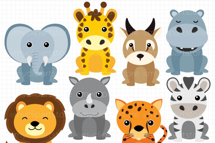 720x479 African Safari Animals Vector Clipart By Myclipartstore