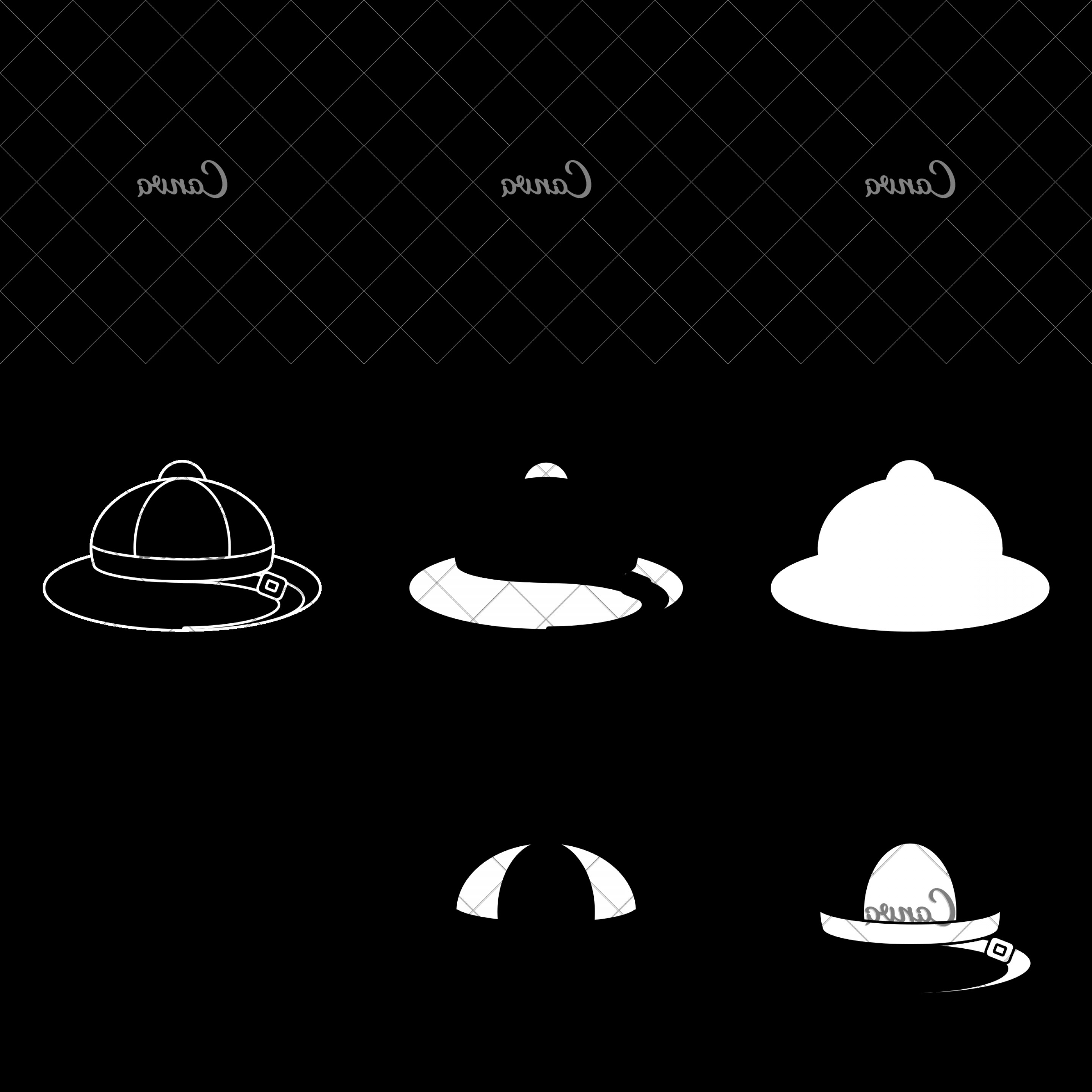 2880x2880 Mackchosic Safari Hat Vector Icon Illustration Sohadacouri