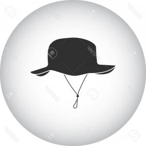 300x300 Photostock Vector Tourist Safari Hat Sign Simple Icon On