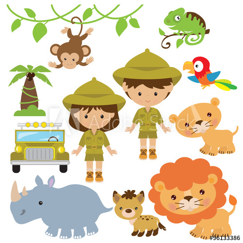 500x500 Safari Vector Illustration
