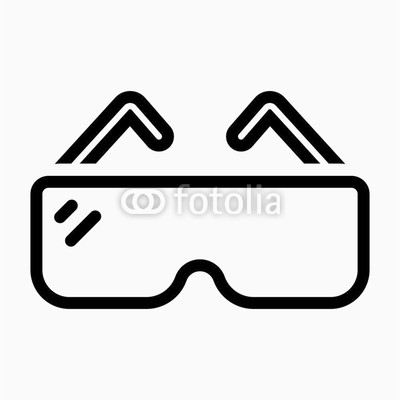400x400 Outline Safety Glasses Pixel Perfect Vector Icon Buy Photos Ap