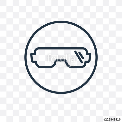 500x500 Safety Glasses Vector Icon Isolated On Transparent Background