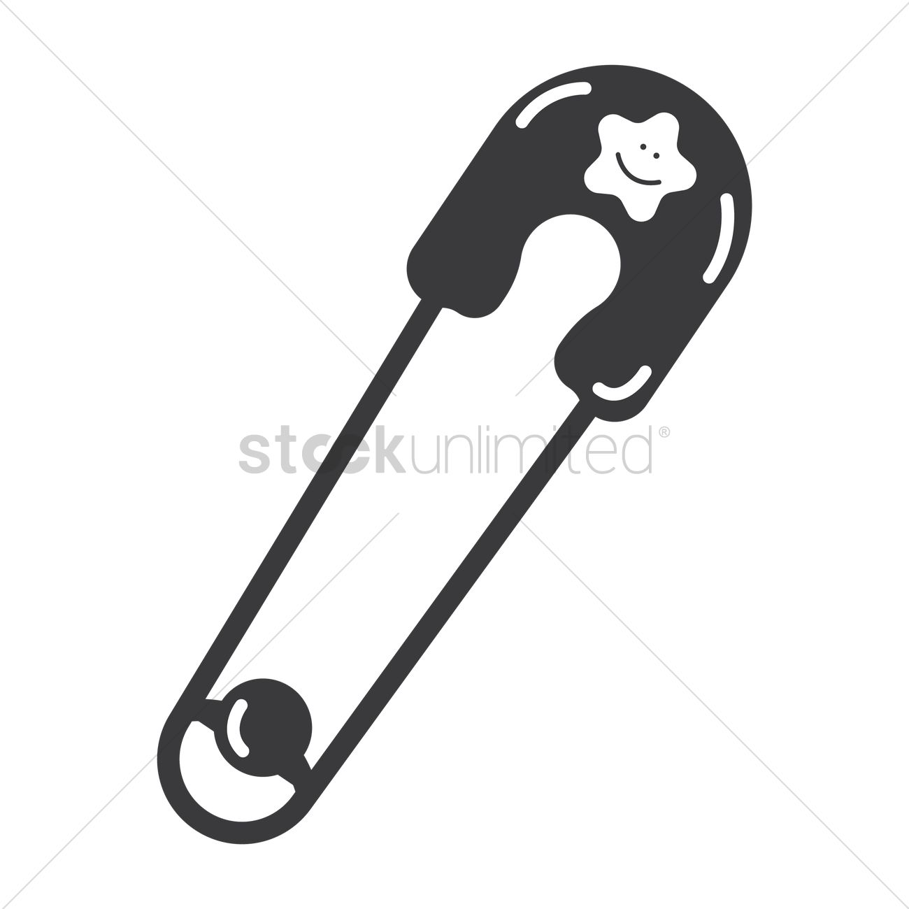 1300x1300 Safety Pin Vector Image
