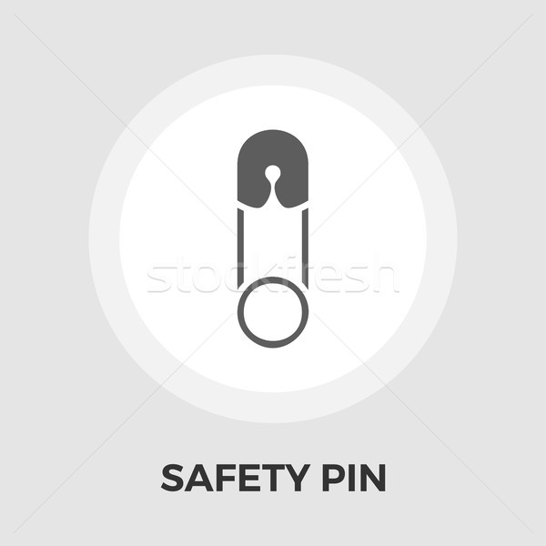 600x600 Safety Pin Vector Flat Icon Vector Illustration Oleksii