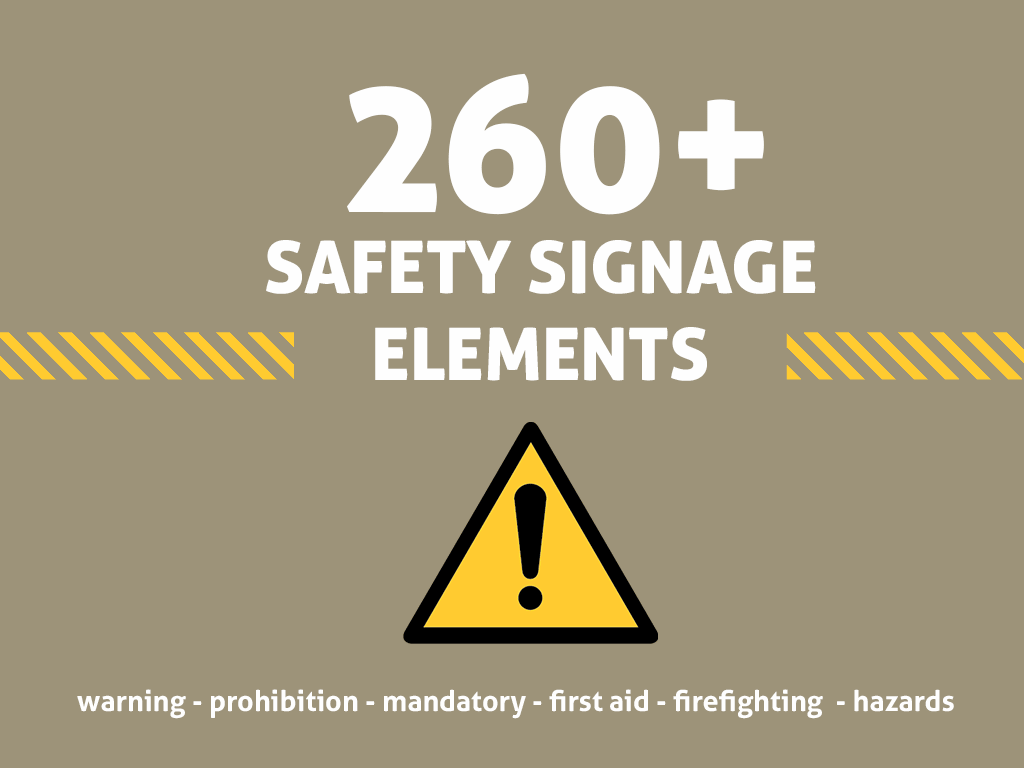 1024x768 Vector Safety Signs And Icons Themzy Templates