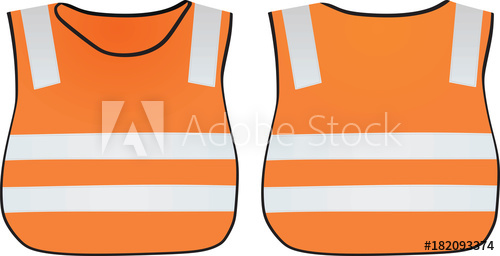 500x256 Safety Vest. Vector Illustration