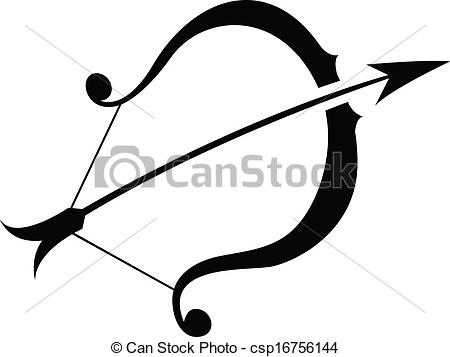450x357 Illustration Of Black Sagittarius Zodiac Star Sign Isolated On A