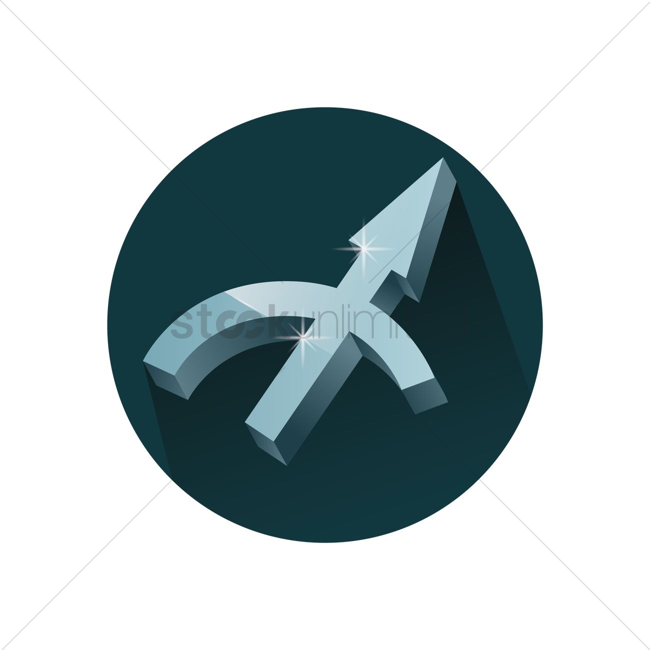 1300x1300 Sagittarius Vector Image