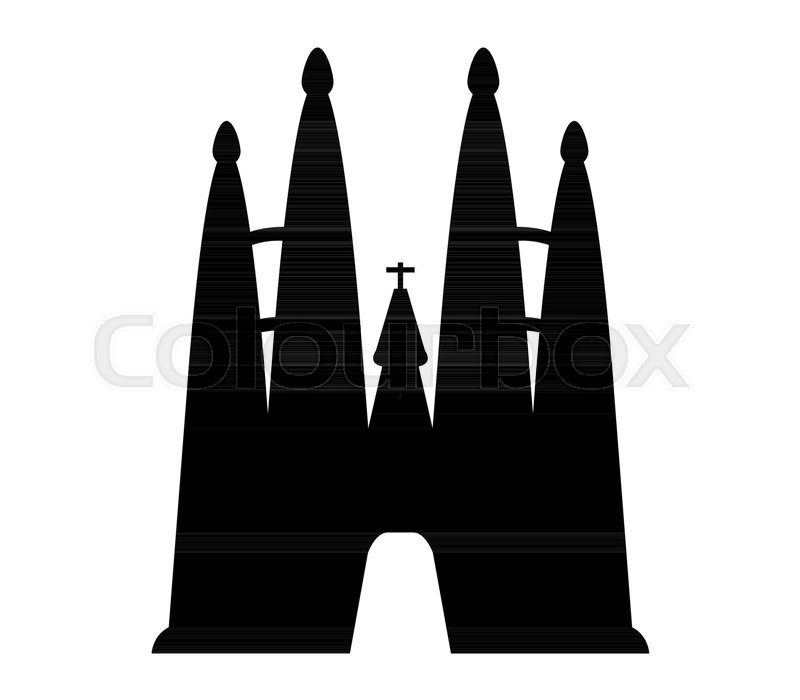 800x700 Sagrada Familia Icon Stock Vector Colourbox