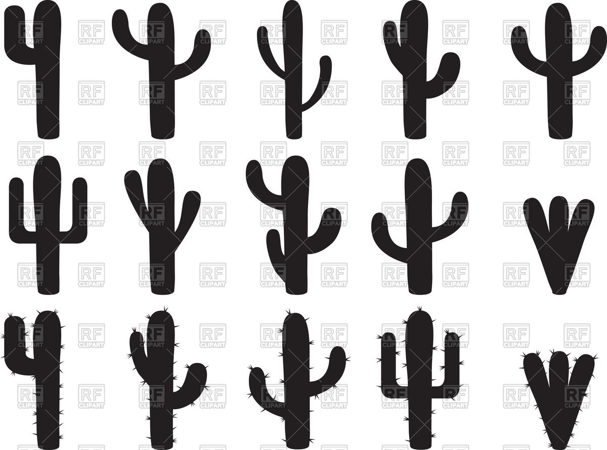 1200x890 Cactus Silhouettes Vector Image Vector Artwork Of Plants And