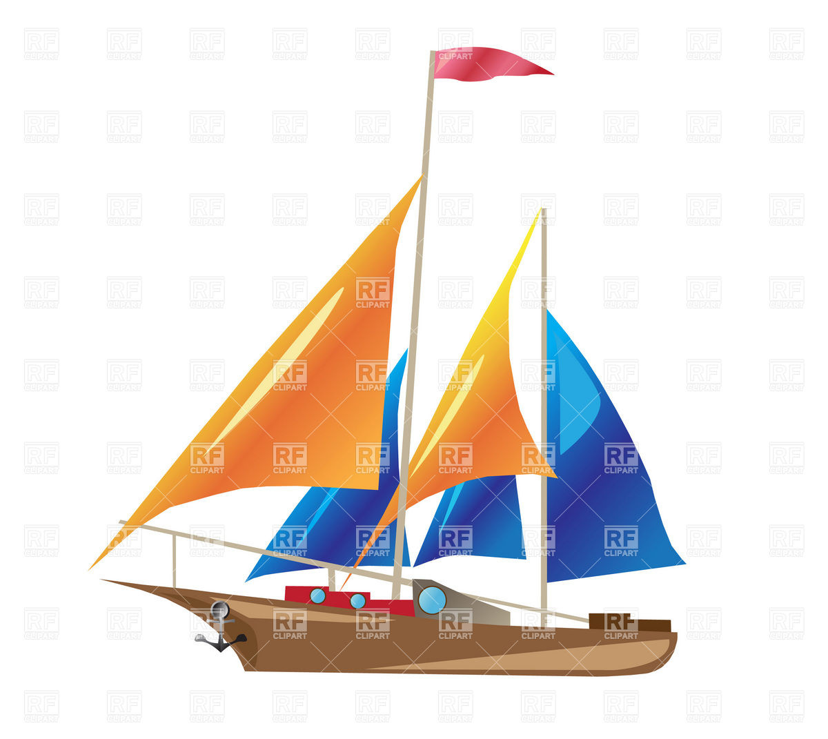 1200x1071 Sail Yacht Vector Image Vector Artwork Of Transportation