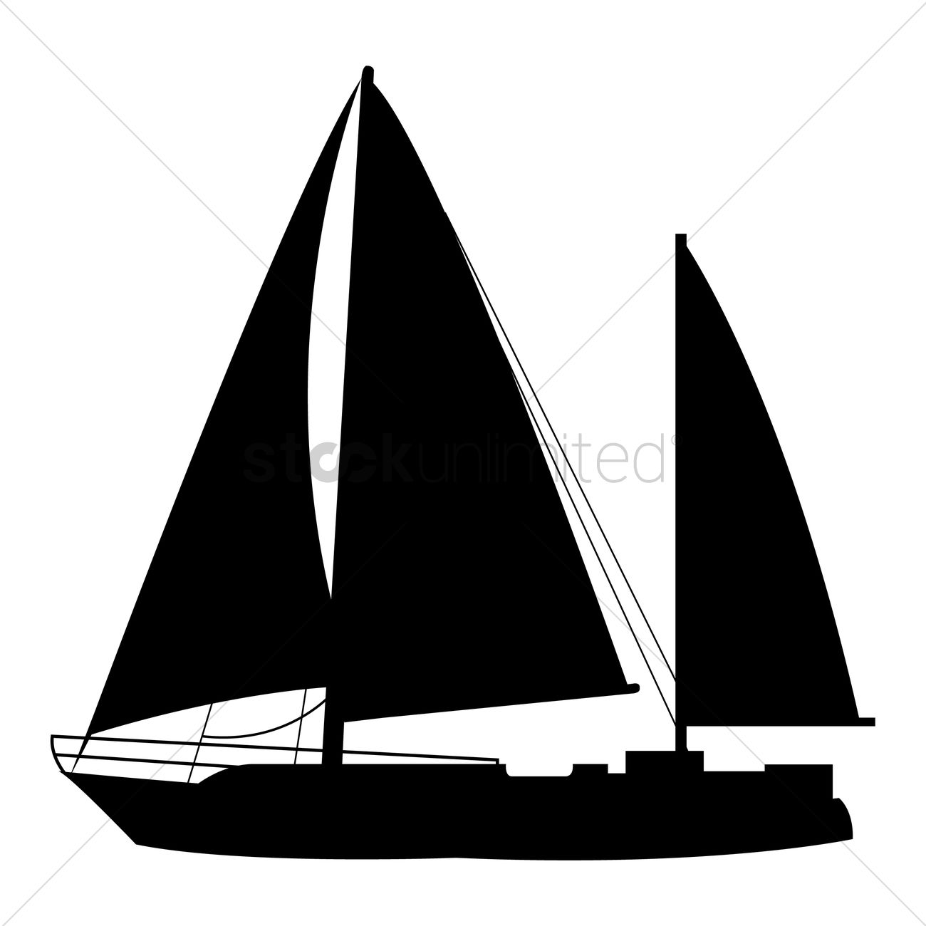 1300x1300 Sailboat Vector Image