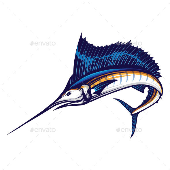 590x590 Sailfish Vector By Yuhada Graphicriver